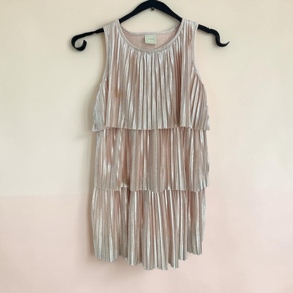Jusbe. Shimmering Pink Tiered Dress